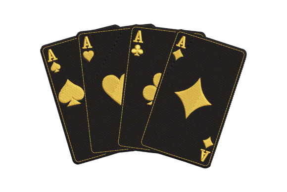 Ace Cards Machine Embroidery Design