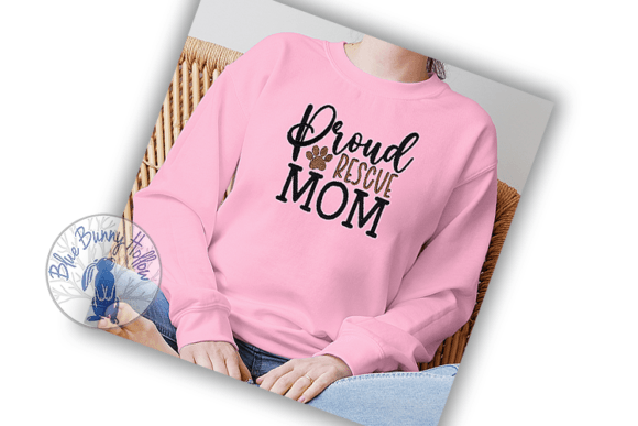Proud Rescue Mom Embroidery Design